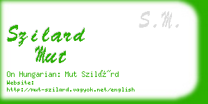 szilard mut business card